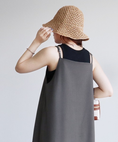 reca（レカ）の「【ZOZOTOWN限定】前後2wayキャミワンピース（ワンピース・レディース・ブラック/チャコールグレー・M/L）」の19枚目の写真