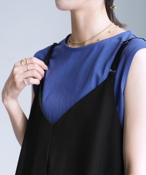 reca（レカ）の「【ZOZOTOWN限定】前後2wayキャミワンピース（ワンピース・レディース・ブラック/チャコールグレー・M/L）」の14枚目の写真