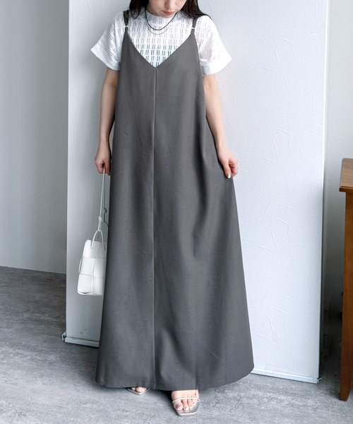 reca（レカ）の「【ZOZOTOWN限定】前後2wayキャミワンピース（ワンピース・レディース・ブラック/チャコールグレー・M/L）」の22枚目の写真