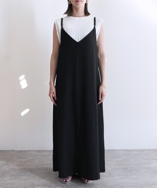 reca(レカ)の「【ZOZOTOWN限定】前後2wayキャミワンピース(ワンピース・レディース・ブラック/チャコールグレー・M/L)」の16枚目の写真