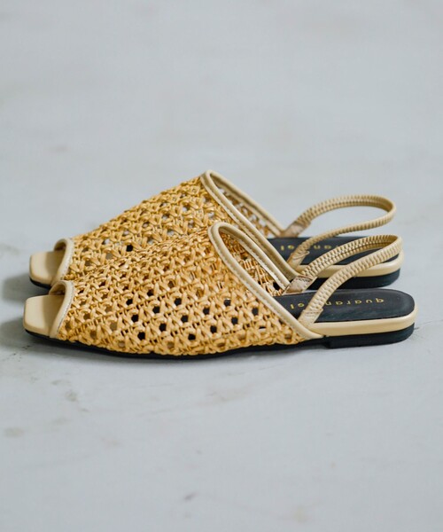 CLERGERIE　プラットフォームサンダル　厚底　メッシュ　フランス製　23 CLERGERIE プラットフォームサンダル 厚底 メッシュ フランス製