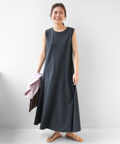 JOURNAL STANDARD relume（ジャーナルスタンダード　レリューム）の「《追加》コットンマーメイドラインワンピース（ワンピース・レディース・チャコールグレー/ブラック・FREE）」の5枚目の写真