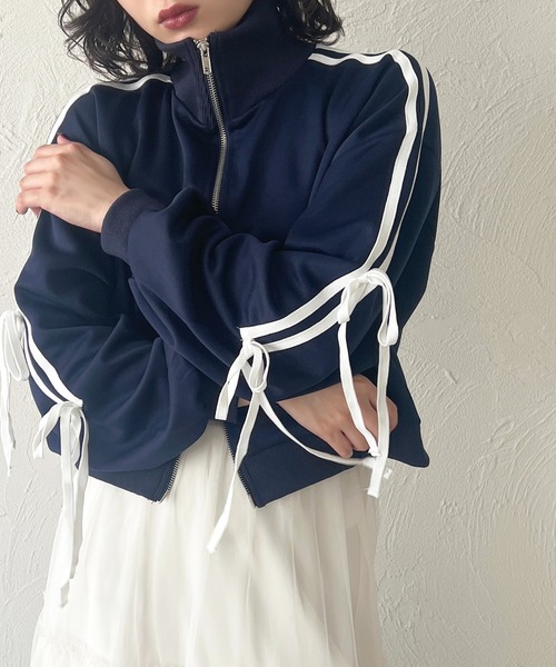 リボン付きトラックジャケット（ジャージ）｜apres jour（アプレ