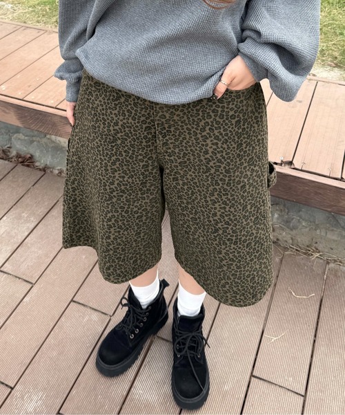 sedacle(セダクル)の「アソートハーフペインターパンツ(デニムパンツ・レディース・ブラック/インディゴブルー/カーキ/ブラウン・SMALL/MEDIUM/LARGE)」の1枚目の写真