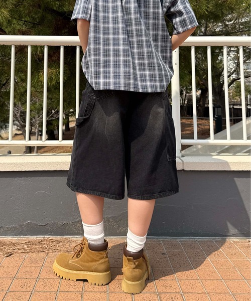 sedacle(セダクル)の「アソートハーフペインターパンツ(デニムパンツ・レディース・ブラック/インディゴブルー/カーキ/ブラウン・SMALL/MEDIUM/LARGE)」の7枚目の写真