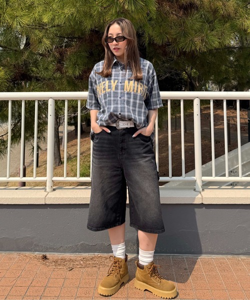 sedacle(セダクル)の「アソートハーフペインターパンツ(デニムパンツ・レディース・ブラック/インディゴブルー/カーキ/ブラウン・SMALL/MEDIUM/LARGE)」の9枚目の写真