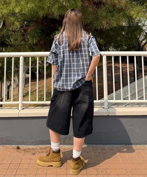 sedacle(セダクル)の「アソートハーフペインターパンツ(デニムパンツ・レディース・ブラック/インディゴブルー/カーキ/ブラウン・SMALL/MEDIUM/LARGE)」の11枚目の写真