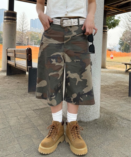 sedacle(セダクル)の「アソートハーフペインターパンツ(デニムパンツ・レディース・ブラック/インディゴブルー/カーキ/ブラウン・SMALL/MEDIUM/LARGE)」の14枚目の写真