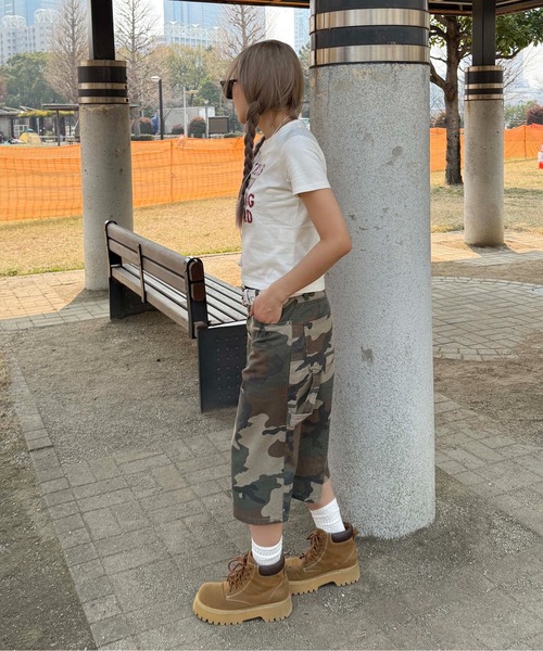 sedacle(セダクル)の「アソートハーフペインターパンツ(デニムパンツ・レディース・ブラック/インディゴブルー/カーキ/ブラウン・SMALL/MEDIUM/LARGE)」の19枚目の写真