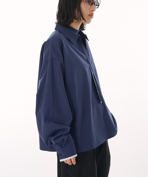 MUHET(ミュエータ)の「skipper collar blouse / スキッパーシャツブラウス(シャツ/ブラウス・レディース・ブラウン/ネイビー・FREE)」の8枚目の写真