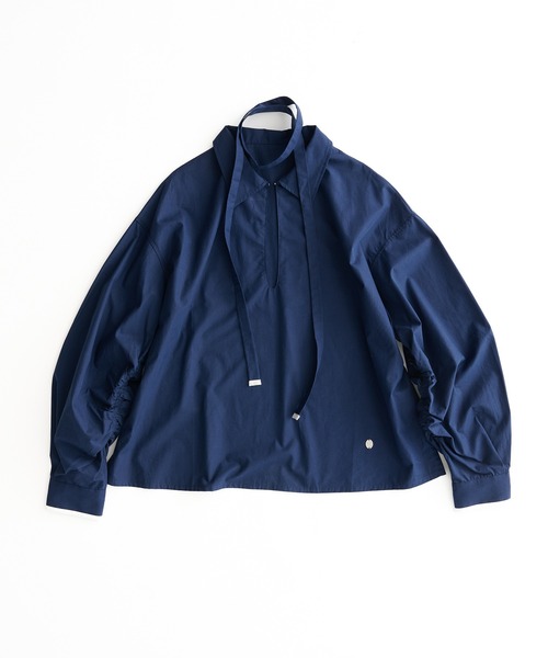 MUHET(ミュエータ)の「skipper collar blouse / スキッパーシャツブラウス(シャツ/ブラウス・レディース・ブラウン/ネイビー・FREE)」の4枚目の写真