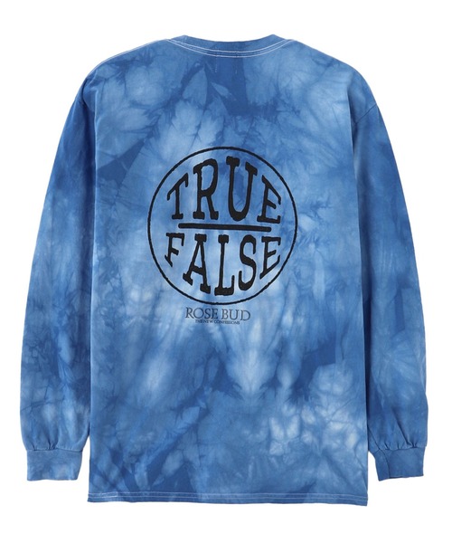 ROSE BUD（ローズバッド）の「TYE DYE TRUE FALSE（Tシャツ/カットソー・レディース・ブルー・ONE SIZE）」の2枚目の写真