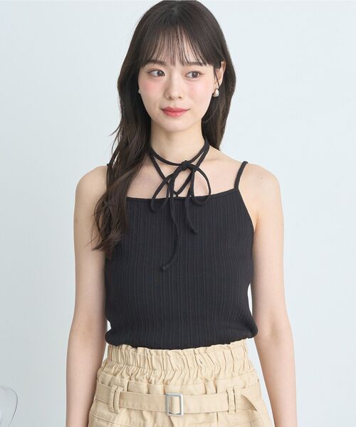 Yue キャミソール ブラック Mサイズ 便利なシンプルタイプのランジェリー(M ブラック): ヘルス