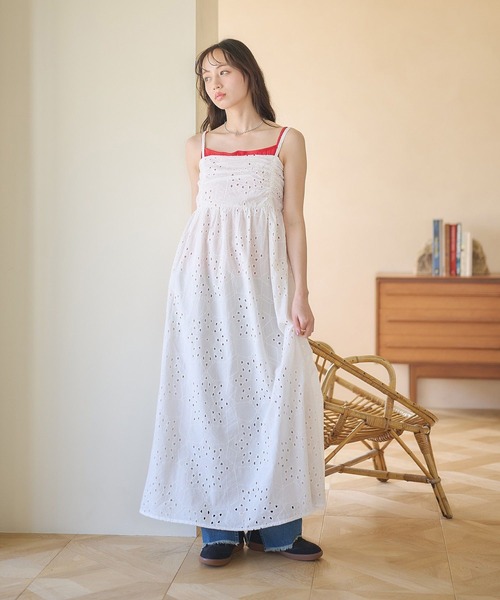 earth music&ecology(アースミュージックアンドエコロジー)の「コード付きキャミソール(キャミソール・レディース・レッド/オフホワイト/グレー/ブラック・S/M)」の15枚目の写真