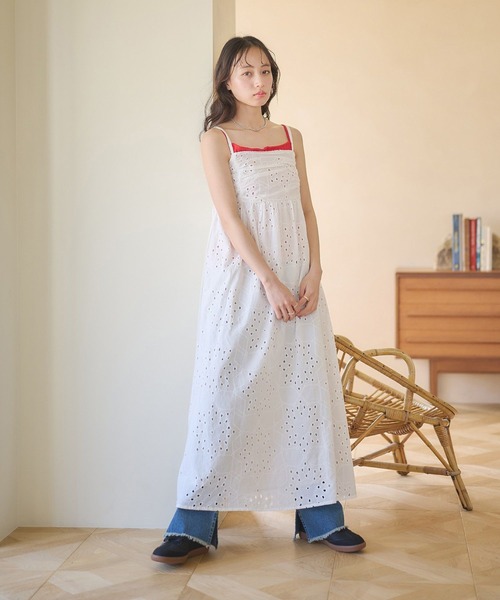 earth music&ecology(アースミュージックアンドエコロジー)の「コード付きキャミソール(キャミソール・レディース・レッド/オフホワイト/グレー/ブラック・S/M)」の14枚目の写真