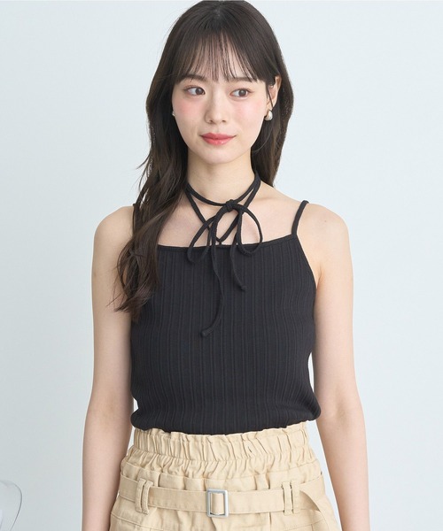 earth music&ecology(アースミュージックアンドエコロジー)の「コード付きキャミソール(キャミソール・レディース・レッド/オフホワイト/グレー/ブラック・S/M)」の22枚目の写真