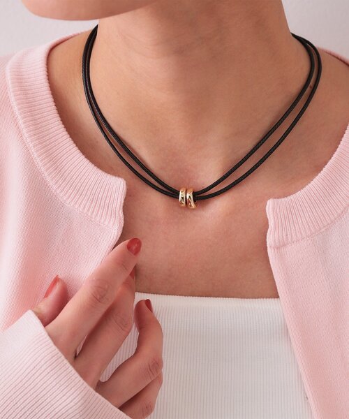 OPAQUE.CLIP（オペークドットクリップ）の「2連コードメタルネックレス（ネックレス・レディース・シルバー/ゴールド・00）」の3枚目の写真