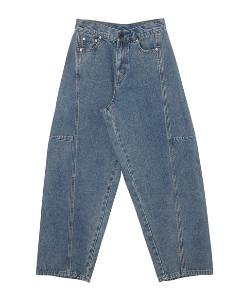 PUNYUS（プニュズ）の「バレルデニムパンツ（デニムパンツ・レディース・ライトブルー/ブラック・1/2/4/3）」の8枚目の写真