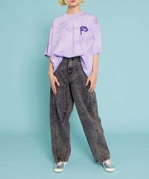 PUNYUS（プニュズ）の「バレルデニムパンツ（デニムパンツ・レディース・ライトブルー/ブラック・1/2/4/3）」の22枚目の写真