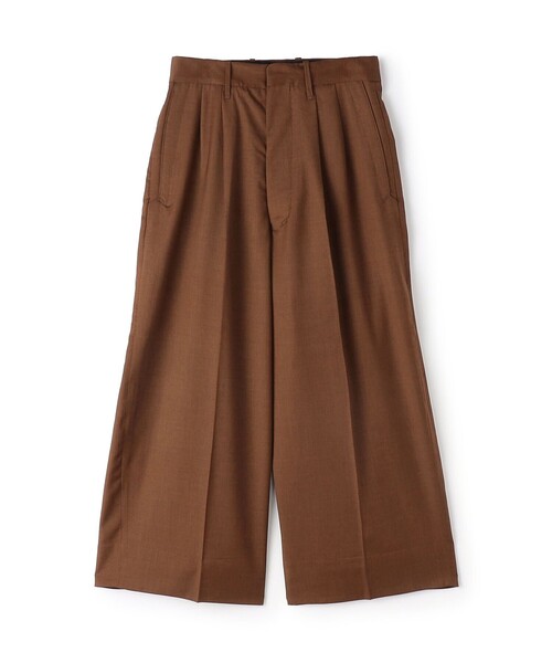 HAVERSACK(ハバーザック)の「HAVERSACK ATTIRE ウール 2P ワイドパンツ(スラックス・メンズ・テラコッタ・S/M)」の1枚目の写真