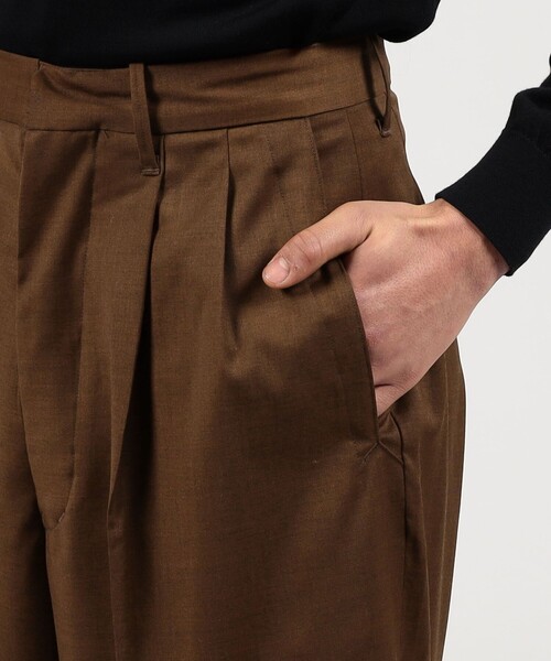 TOMORROWLAND BERNARD ZINSブラウン テラコッタスラックス セール】 BERNARD ZINS ODEON ポリエステルウール トラウザーズ