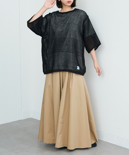 ARMY TWILL（アーミーツイル）の「【ARMY TWILL】Cotton Mesh Tee AM-2513004（Tシャツ/カットソー・メンズ・アイボリー/ブラック・S）」の13枚目の写真