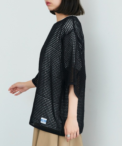 ARMY TWILL（アーミーツイル）の「【ARMY TWILL】Cotton Mesh Tee AM-2513004（Tシャツ/カットソー・メンズ・アイボリー/ブラック・S）」の11枚目の写真