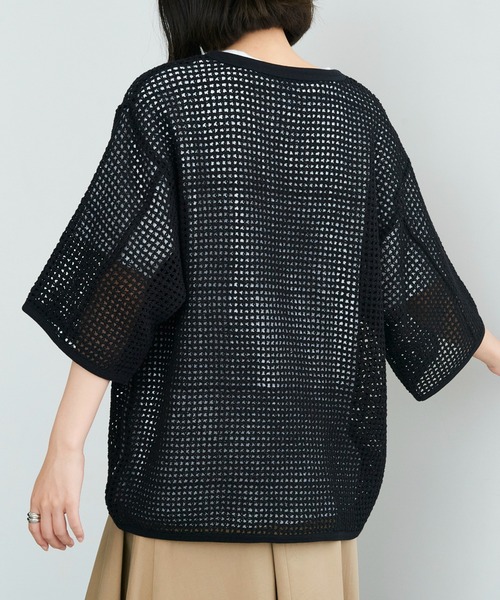 ARMY TWILL（アーミーツイル）の「【ARMY TWILL】Cotton Mesh Tee AM-2513004（Tシャツ/カットソー・メンズ・アイボリー/ブラック・S）」の12枚目の写真