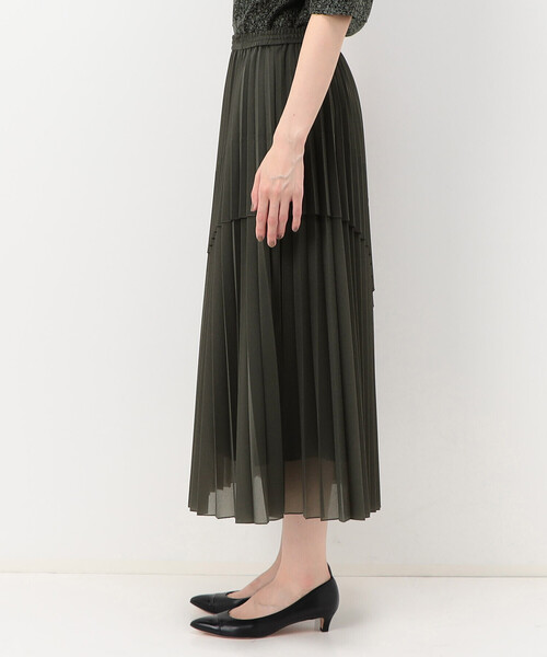 K.T KIYOKO TAKASE（キヨコタカセ）の「オーガンジートリコット アシンメトリープリーツスカート（スカート・レディース・ブラック・11号）」の11枚目の写真