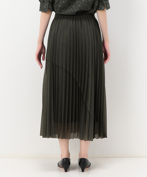 K.T KIYOKO TAKASE（キヨコタカセ）の「オーガンジートリコット アシンメトリープリーツスカート（スカート・レディース・ブラック・11号）」の12枚目の写真