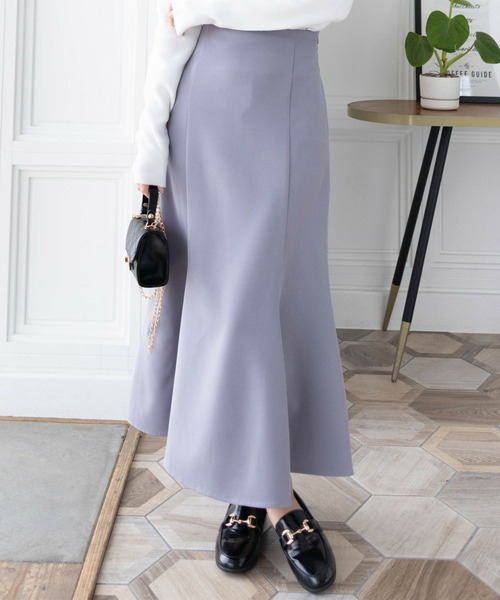 CLEAR BASIC（クリアベーシック）の「【低身長対応／サイズ展開あり】バックレースアップマーメイドスカート[フェミン オフィスカジュアル 着回し抜群]（スカート・レディース・アイボリー/ピンク/ブラック/ブルーグレー・F/XS/PS）」の3枚目の写真