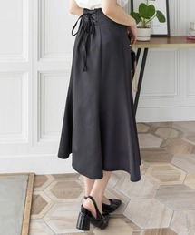 CLEAR BASIC | バックレースアップマーメイドスカート[スタイルアップ フェミン オフィスカジュアル 大人 着回し抜群]≪2025SS新作≫(スカート)