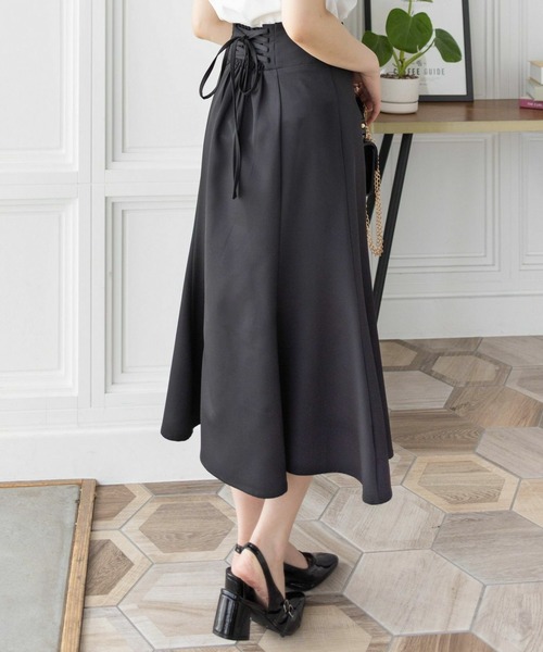 CLEAR BASIC（クリアベーシック）の「【低身長対応／サイズ展開あり】バックレースアップマーメイドスカート[フェミン オフィスカジュアル 着回し抜群]（スカート・レディース・アイボリー/ピンク/ブラック/ブルーグレー・F/XS/PS）」の21枚目の写真