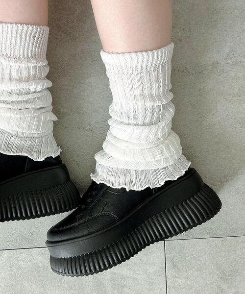 WEGO(ウィゴー)の「WEGO/エアリーメローレッグカバー(レッグウォーマー・レディース・ブラック/オフホワイト/ホワイト/ライトグレー・FREE)」の20枚目の写真