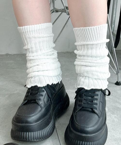 WEGO(ウィゴー)の「WEGO/エアリーメローレッグカバー(レッグウォーマー・レディース・ブラック/オフホワイト/ホワイト/ライトグレー・FREE)」の19枚目の写真