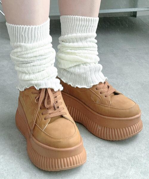 WEGO(ウィゴー)の「WEGO/エアリーメローレッグカバー(レッグウォーマー・レディース・ブラック/オフホワイト/ホワイト/ライトグレー・FREE)」の17枚目の写真