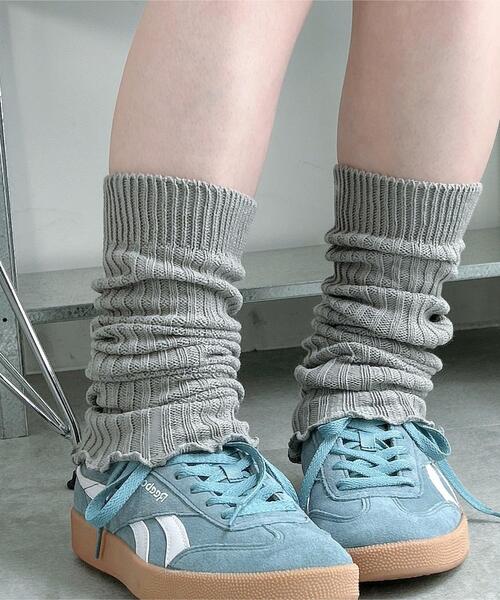 WEGO(ウィゴー)の「WEGO/エアリーメローレッグカバー(レッグウォーマー・レディース・ブラック/オフホワイト/ホワイト/ライトグレー・FREE)」の14枚目の写真