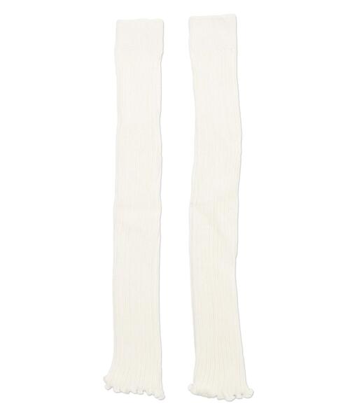 WEGO(ウィゴー)の「WEGO/エアリーメローレッグカバー(レッグウォーマー・レディース・ブラック/オフホワイト/ホワイト/ライトグレー・FREE)」の11枚目の写真