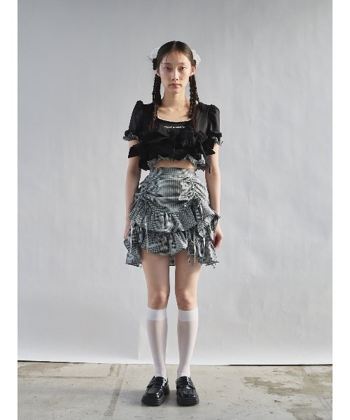 lilLilly ローズコットンレースリボンビスチェ セール】ローズコットンレースリボンビスチェ（その他トップス