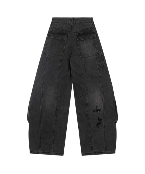 HOOK】ストラップベルトカーゴデニムパンツ（デニムパンツ）｜HOOK