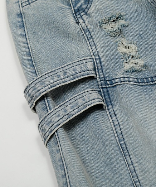HOOK（フック）の「【HOOK】ストラップベルトカーゴデニムパンツ（デニムパンツ・メンズ・ブルー/ブラック・LARGE/MEDIUM/SMALL）」の16枚目の写真
