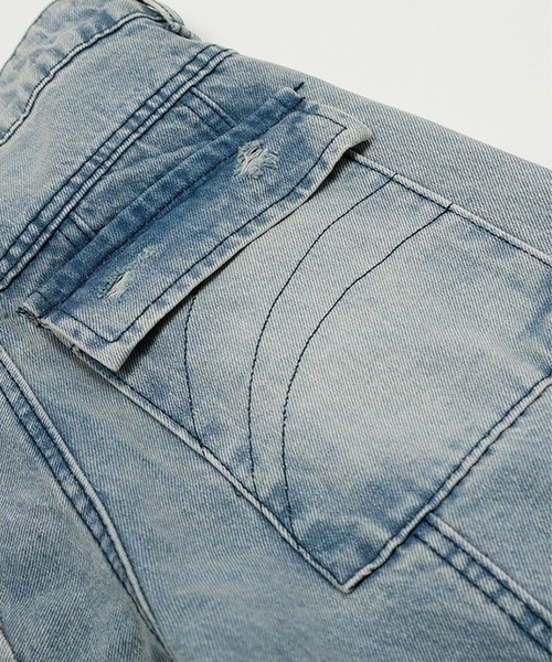 HOOK（フック）の「【HOOK】ストラップベルトカーゴデニムパンツ（デニムパンツ・メンズ・ブルー/ブラック・LARGE/MEDIUM/SMALL）」の17枚目の写真