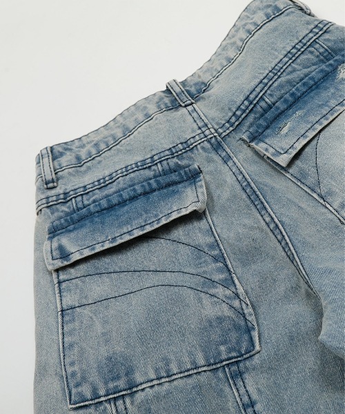 HOOK（フック）の「【HOOK】ストラップベルトカーゴデニムパンツ（デニムパンツ・メンズ・ブルー/ブラック・LARGE/MEDIUM/SMALL）」の18枚目の写真