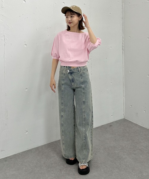 archives（アルシーヴ）の「ピグメントオフショルスウェット（スウェット・レディース・ピンク/ネイビー/チャコールグレー/アイボリー・MEDIUM）」の14枚目の写真