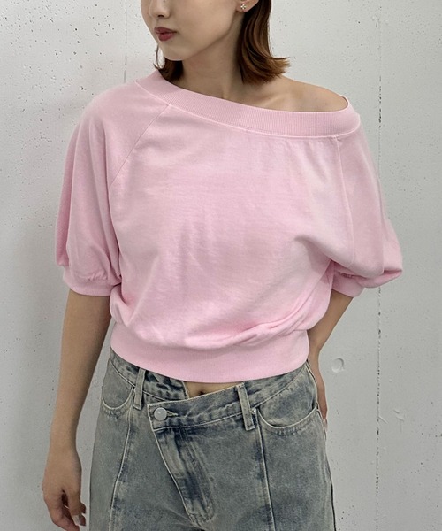 archives（アルシーヴ）の「ピグメントオフショルスウェット（スウェット・レディース・ピンク/ネイビー/チャコールグレー/アイボリー・MEDIUM）」の17枚目の写真