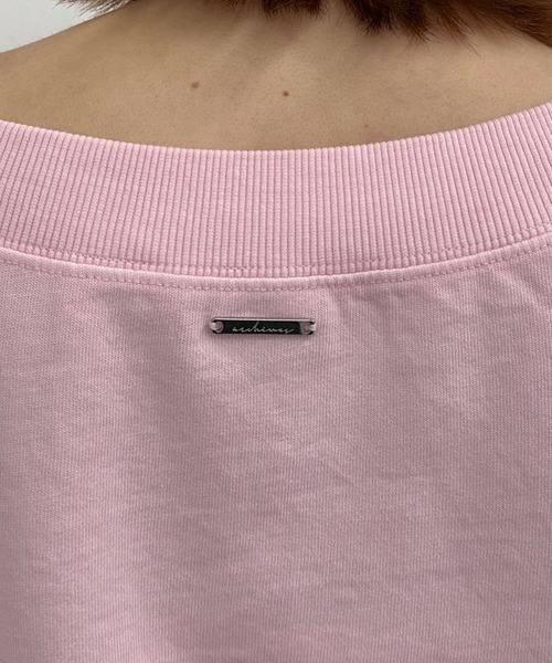 archives（アルシーヴ）の「ピグメントオフショルスウェット（スウェット・レディース・ピンク/ネイビー/チャコールグレー/アイボリー・MEDIUM）」の7枚目の写真