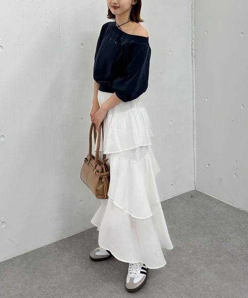 archives（アルシーヴ）の「ピグメントオフショルスウェット（スウェット・レディース・ピンク/ネイビー/チャコールグレー/アイボリー・MEDIUM）」の19枚目の写真