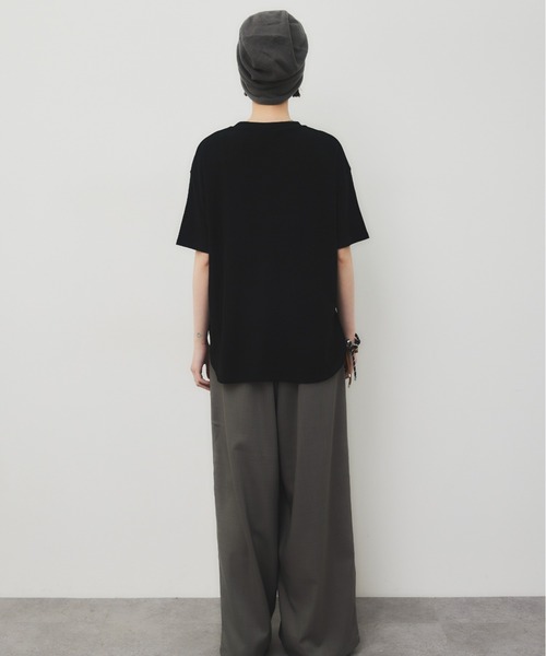 HANNE(アン)の「カーブヘムルーズTEE(Tシャツ/カットソー・レディース・ホワイト/ブラック/グレー・FREE)」の21枚目の写真