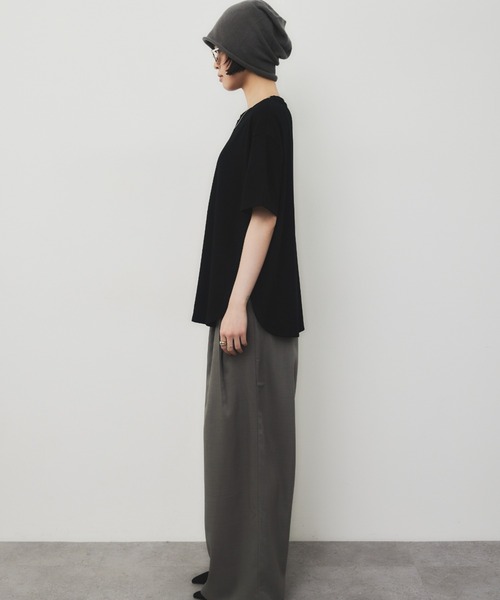 HANNE(アン)の「カーブヘムルーズTEE(Tシャツ/カットソー・レディース・ホワイト/ブラック/グレー・FREE)」の20枚目の写真