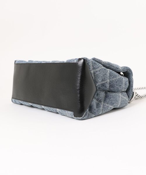 THE QUILTED DENIM DUAL BAG CHAIN SHOULDER/ザ キルテッド